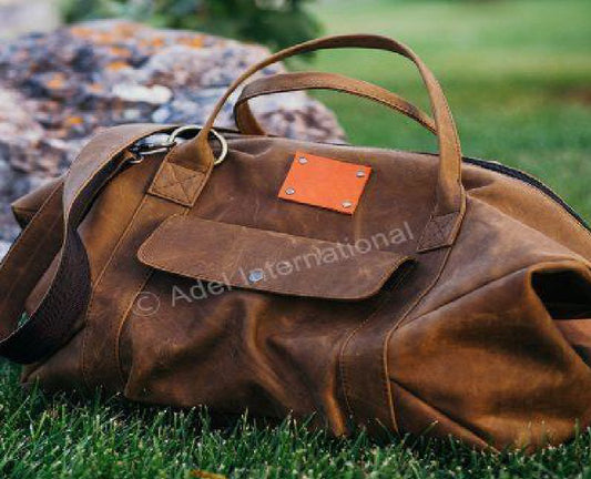 Rovik – Vintage Weekender Rejsetaske i Ægte Læder